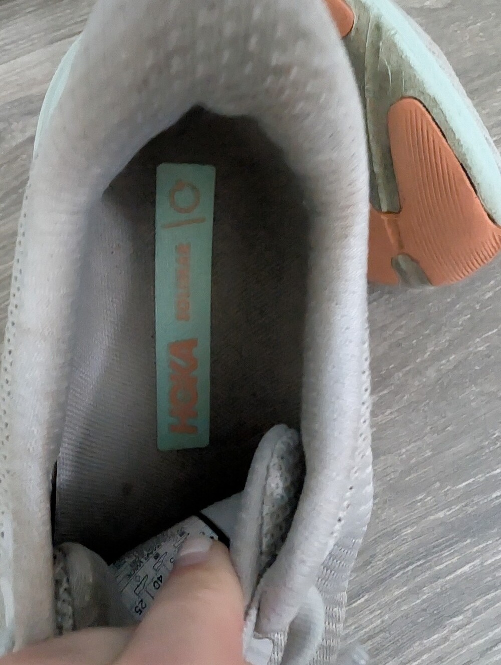 HOKA Solimar Running Shoes Stardust/Aqua Breeze Women's 8 Wide - Picture 7 of 9